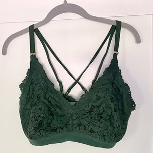 NWOT Aerie Lined Lace Bralette w/ Strappy Back XL